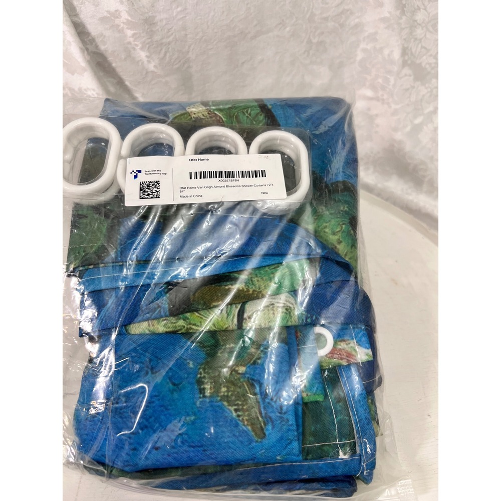 Ofat Home Van Gogh Almond Blossoms Shower Curtain Blue Green 72x84 X002S7SF8N